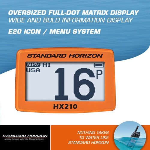 Standard Horizon HX210 Handheld VHF Radio,black 2