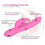 Silicone Multi Speed Rabbit Vibrator “Paula” Pink 3