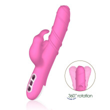 Silicone Multi Speed Rabbit Vibrator “Khalifa” Pink