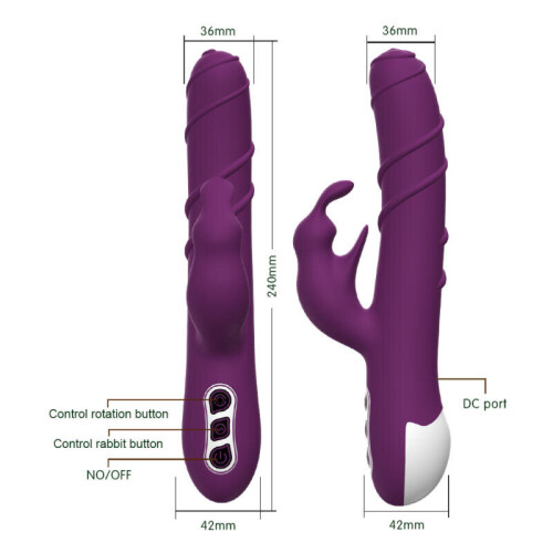 Silicone Multi Speed Rabbit Vibrator “Khalifa” Purple 1