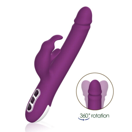 Silicone Multi Speed Rabbit Vibrator “Alvin” Purple
