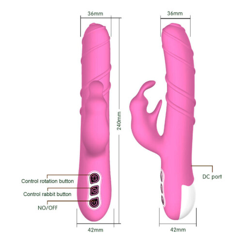 Silicone Multi Speed Rabbit Vibrator “Khalifa” Pink 1