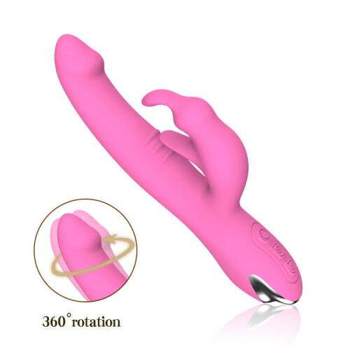 Silicone Multi Speed Rabbit Vibrator “Paula” Pink