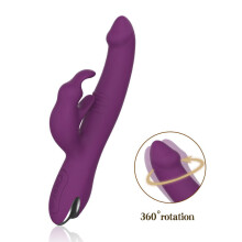 Silicone Multi Speed Rabbit Vibrator “Paula” Purple