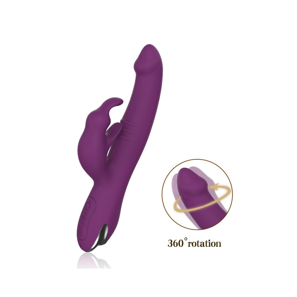 Silicone Multi Speed Rabbit Vibrator âPaulaâ Purple