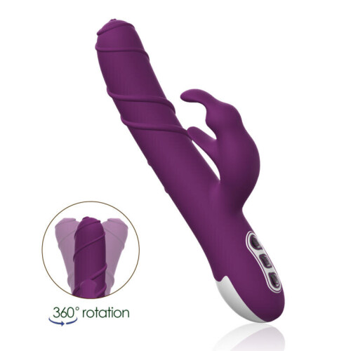 Silicone Multi Speed Rabbit Vibrator “Khalifa” Purple