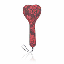 PU Leather Deluxe Heart Spanking Paddle (Black/Red)