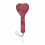 PU Leather Deluxe Heart Spanking Paddle (Black/Red) 1