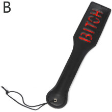 PU Leather Spanking Paddle Bitch (Black)