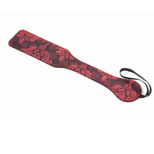 PU Leather Deluxe Spanking Paddle (Black/Red)