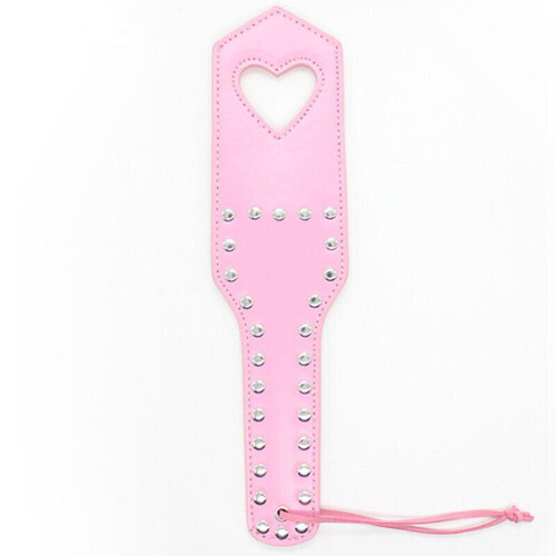PU Leather Spanking Paddle Heart (Pink)