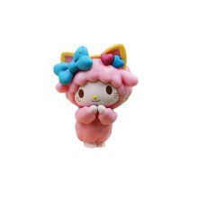 (Sheep) Sanrio Kuromi My Melody Action Figure Kawaii Pink Bow Model Kids Toys Gift