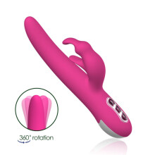 Silicone Multi Speed Rabbit Vibrator “Pag” Peach