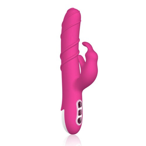 Silicone Multi Speed Rabbit Vibrator “Khalifa” Peach