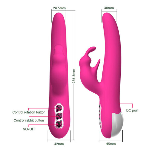 Silicone Multi Speed Rabbit Vibrator “Pag” Peach 1