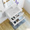 (White) Aica 500mm Wall Hung Vanity Units and Sink Basin 3