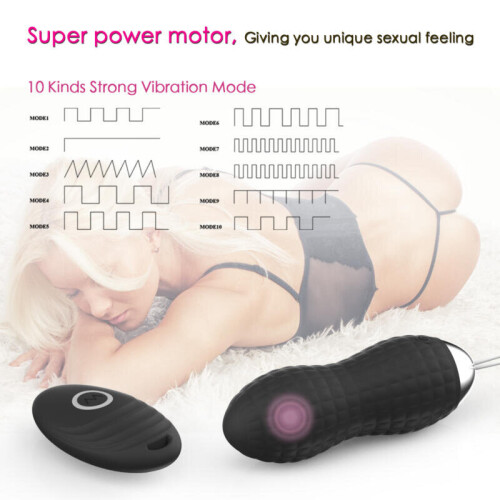 Silicone Vibrating Egg with Remote Control “Heidi” Black 1