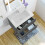 (White) Aica 500mm Wall Hung Vanity Units and Sink Basin 4