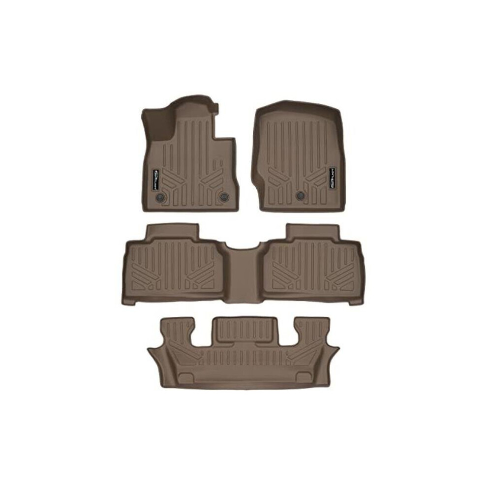 Smartliner Sa1423-B1423-C1423 3 Row Tan Floor Mat Liner Set For 2020-2023 Ford Explorer 840004628127