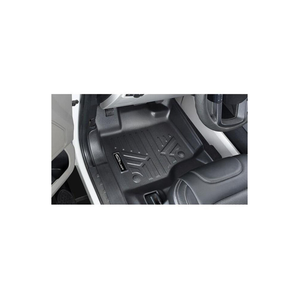Smartliner Sa0557 All Weather Custom Fit 1St Row Floor Mat Liner Set For 2019-2022 Audi A6 Black 840004625553