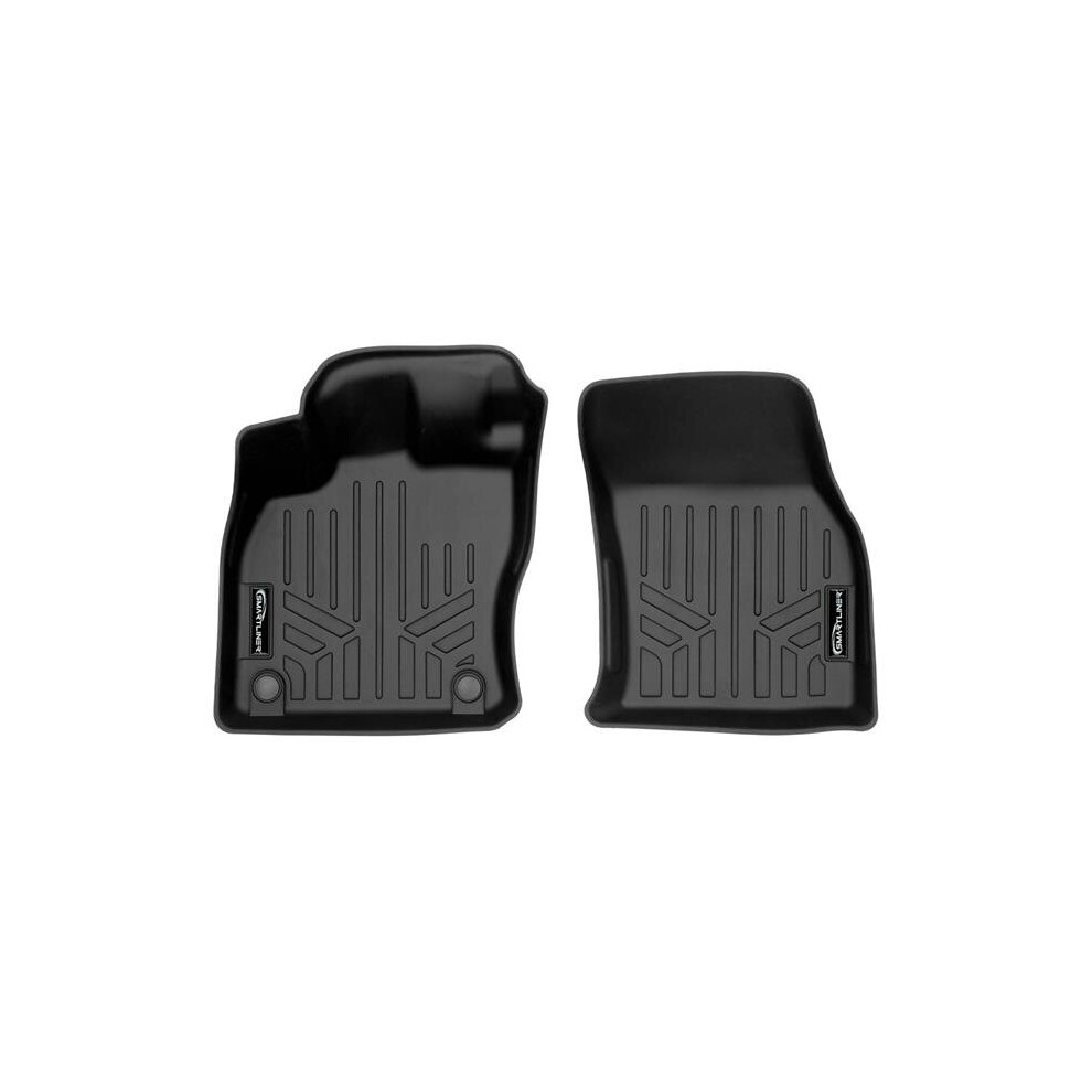 Smartliner Sa0562 All Weather Custom Fit 1St Row Floor Mat Liner Set For 2022-2023 Volkswagen Taos, Black 840004628813