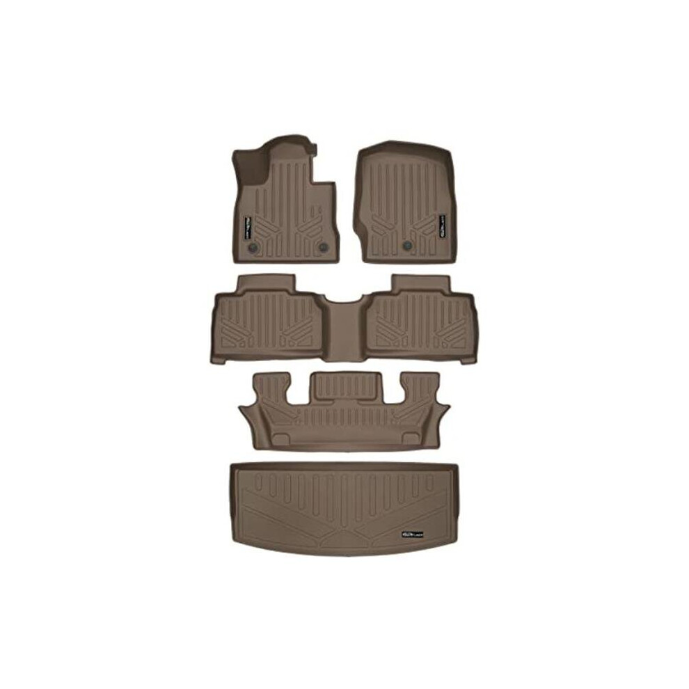 Smartliner Sa1423-B1423-C1423-E1423 3 Row Tan Behind Floor Mats & Cargo Liner For 2020-2023 Explorer 840004628165