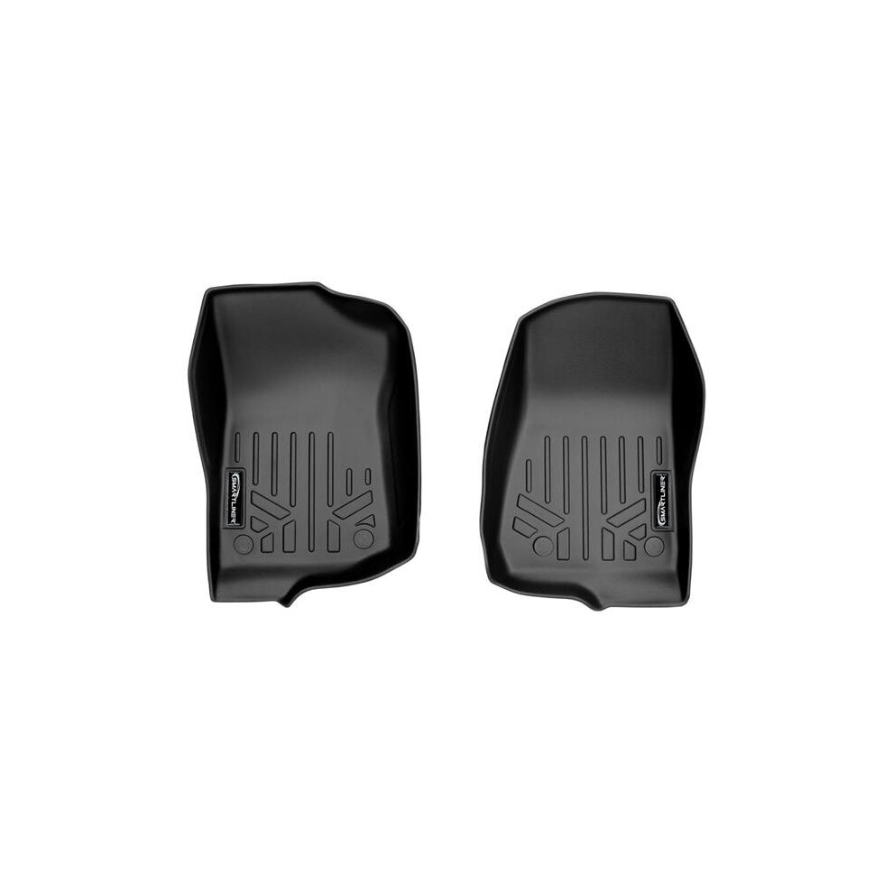 Smartliner Sa0316-R All Weather Custom Fit 1St Row Floor Mat Liner Set For 2021 Jeep Wrangler, Black 840004628776