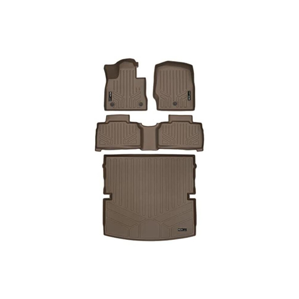 Smartliner Sa1423-B1423-D1423 2 Row Tan Behind Floor Mats & Cargo Liner For 2020-2023 Explorer 840004628172