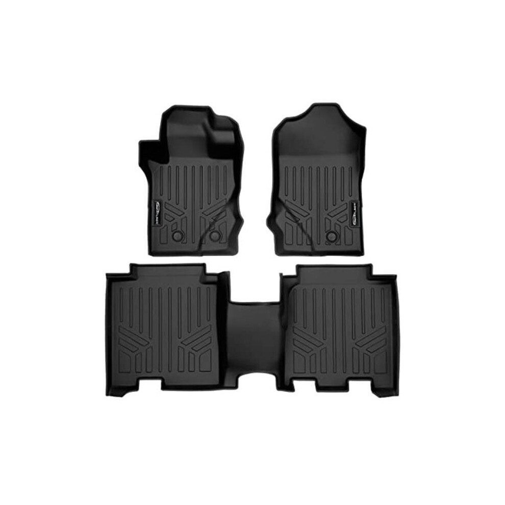 Smartliner Sa0566-B0566 All Weather Custom Fit 2 Row Floor Mat Liner Set For 2021-2023 Ford Bronco, Black 840004629001