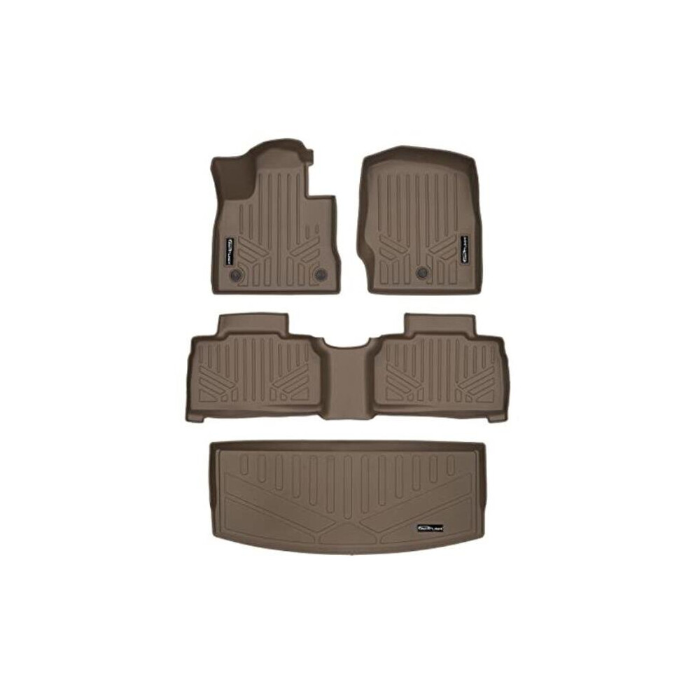 Smartliner Sa1423-B1423-E1423 2 Row Tan Behind 3Rd Row Floor Mats & Cargo Liner For 2020-2023 Explorer 840004628189