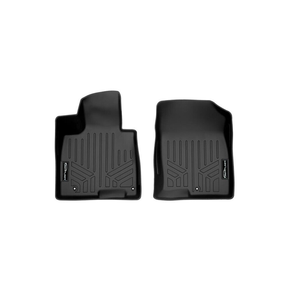 Smartliner Sa0555 All Weather Custom Fit 1St Row Floor Mats Liner Set For 2022-2023 Hyundai Tucson Black 840004628363
