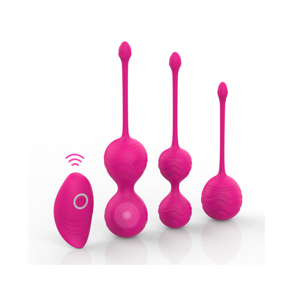 Y-Love Peach Silicone Kegel Balls, Set Of 3 With Remote Control ÂMarinaâ