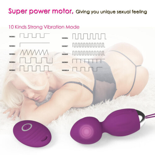 Silicone Vibrating Egg with Remote Control “Ada” Purple 1