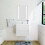 (White) Aica 500mm Wall Hung Vanity Units and Sink Basin 7