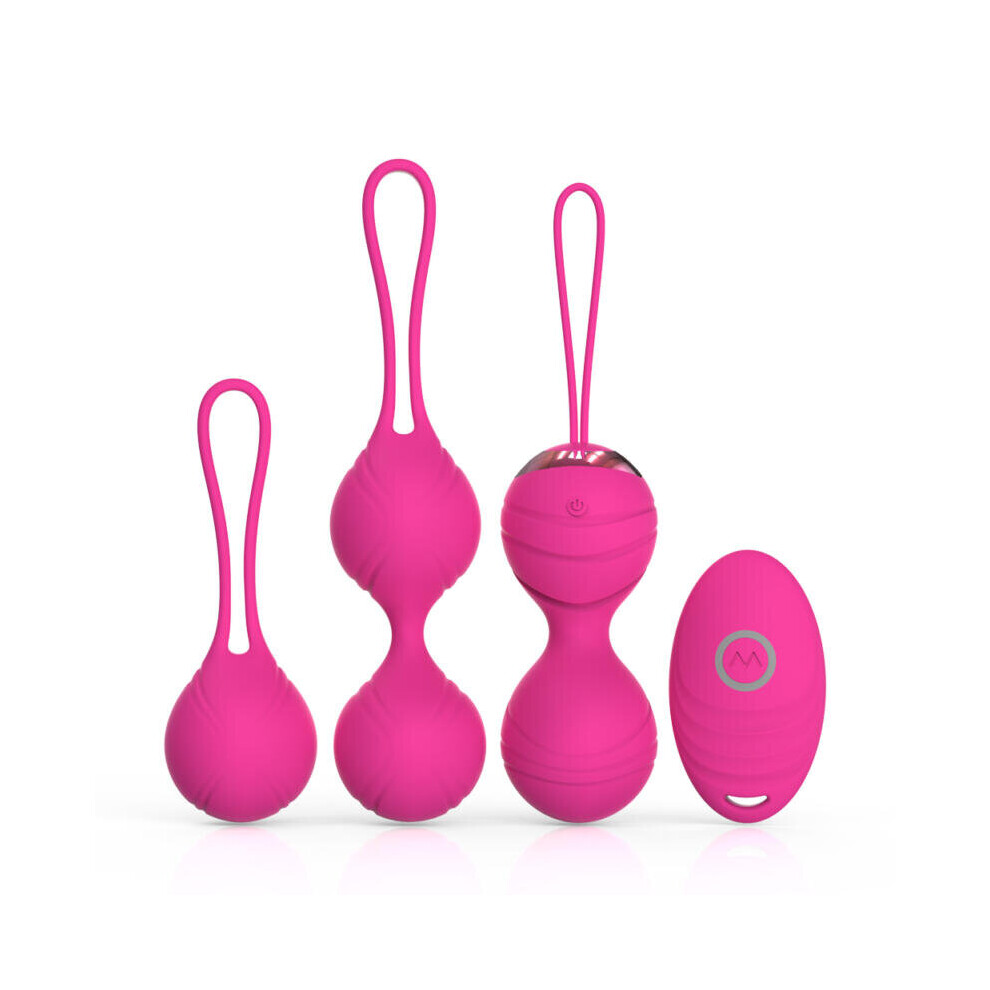 Y-Love Peach Silicone Kegel Balls, Set Of 3 With Remote Control ÂCrystalâ