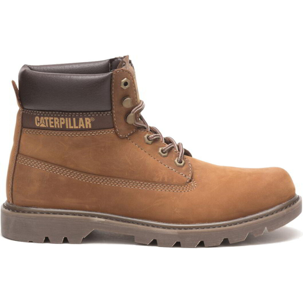 (Dark Beige, UK 8) Caterpillar Colorado 2.0 Mens Wide Fit Brown Cat Desert Ankle Boots Size