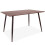 1x Vattern Rectangular Walnut Veneer Dining Table 120x80 cm Walnut 2