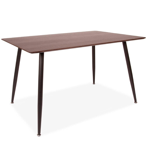 1x Vattern Rectangular Walnut Veneer Dining Table 120x80 cm Walnut 1