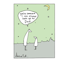 Funny Father's Day Card Always Look Up To You Dad Humour Greeting Cards
