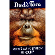 Funny Dad's Face Father's Day Card Crackers Greeting Cards