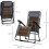 Durable Foldable Rattan Look Beach Bed Sun Lounger Brown Best 6