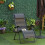 Durable Foldable Rattan Look Beach Bed Sun Lounger Gray Best 1