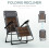 Durable Foldable Rattan Look Beach Bed Sun Lounger Brown Best 5