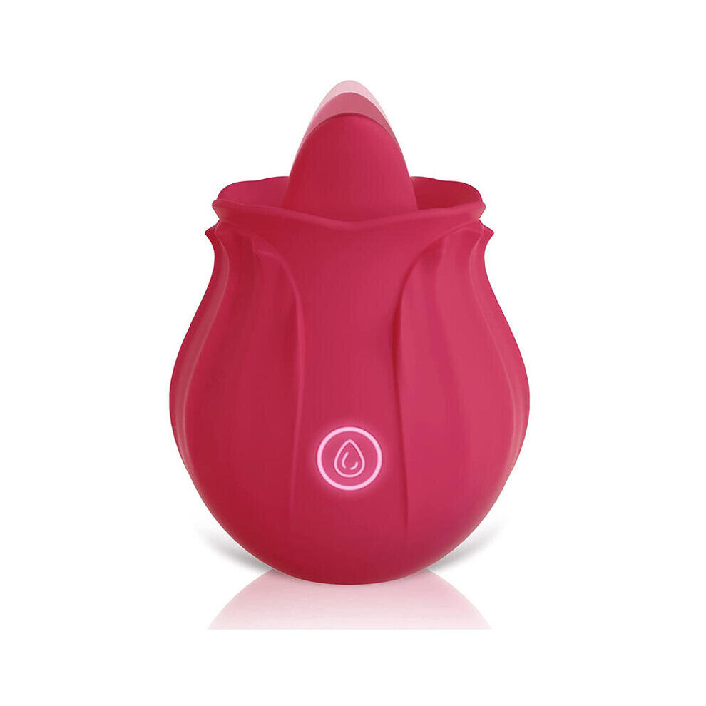Tongue Lick Rose Vibrator (Red)