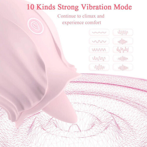 Tongue Lick Rose Vibrator (Pink) 1