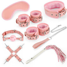 8 Piece Bondage Set (Pink)
