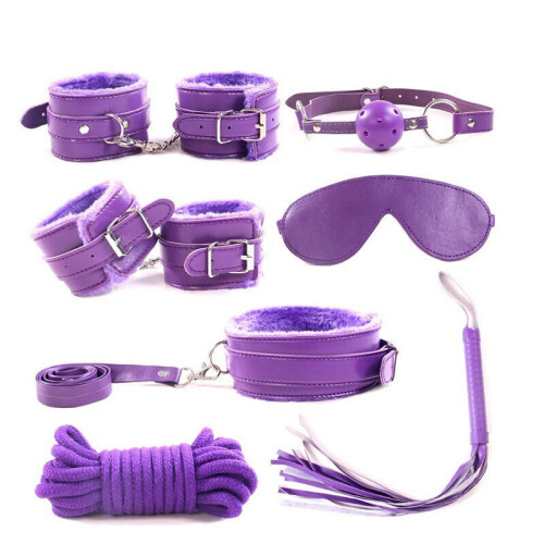 7 Piece Bondage Set (Purple)