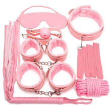 7 Piece Bondage Set (Pink)
