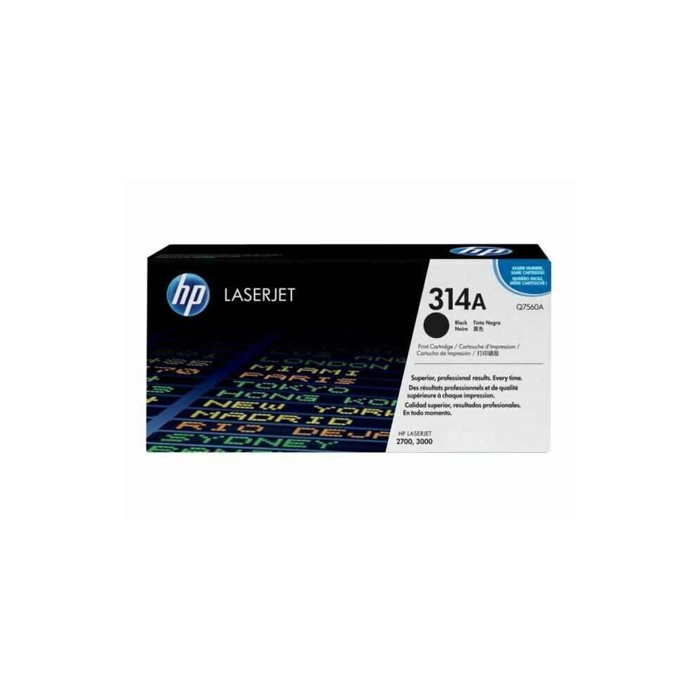 HP Q7560A 314A Black Toner Print Cartridge for LaserJet 2700 / 3000