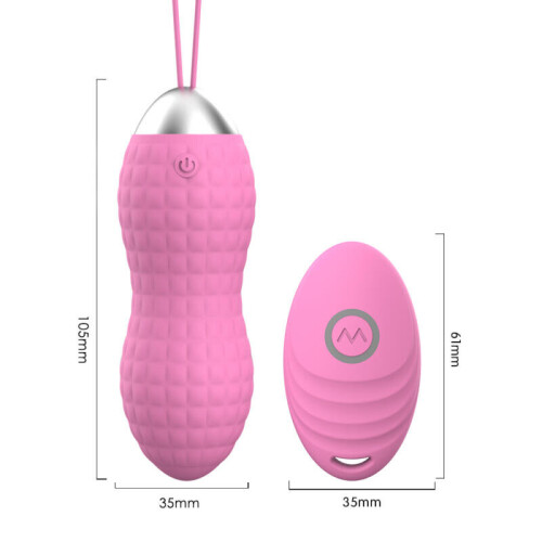 Silicone Vibrating Egg with Remote Control “Heidi” Pink 1